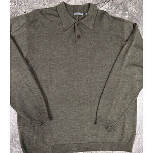 Consensus Mens Pure‎ New Wool Extra Fine Merino Wool Sweater Green Sz L